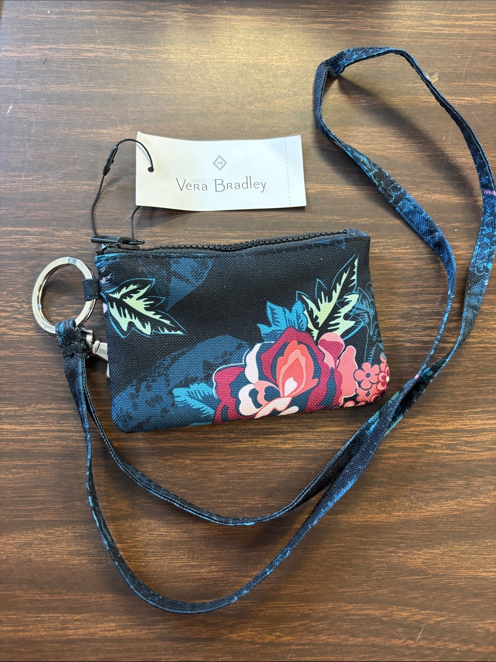 Vera Bradley ReActive ID Lanyard-Rose Foliage